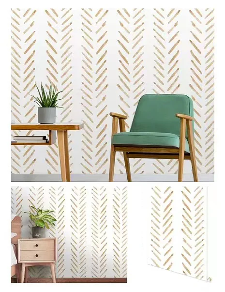 Herringbone Peel and Stick Wallpaper Geometric Lines Self Adhesive Wallpaper Modern Wall Furniture Covering Vinyl Film Roll