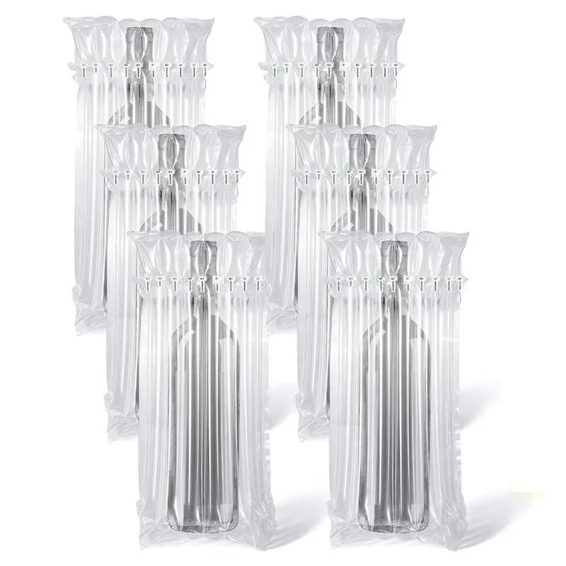 Picture 4: A84X-150-Pack Inflatable Wine Bottle Protector Bags, Reusable Air Column Cushion Sleeves For Safe Bottle Transportation