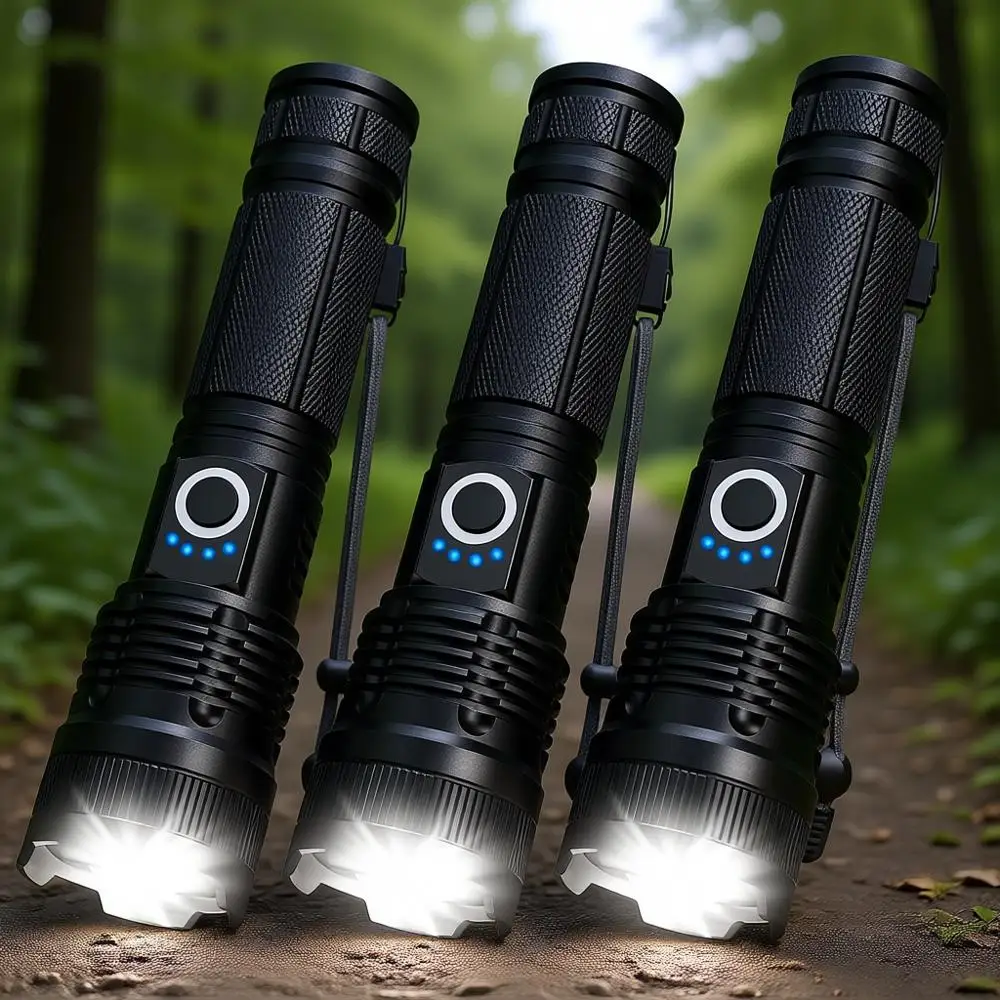 

Мощный перезаряжаемый светодиодный фонарь 990000 лм, 5 режимов, с USB-кабелем, водонепроницаемый, для использования на улице и дома