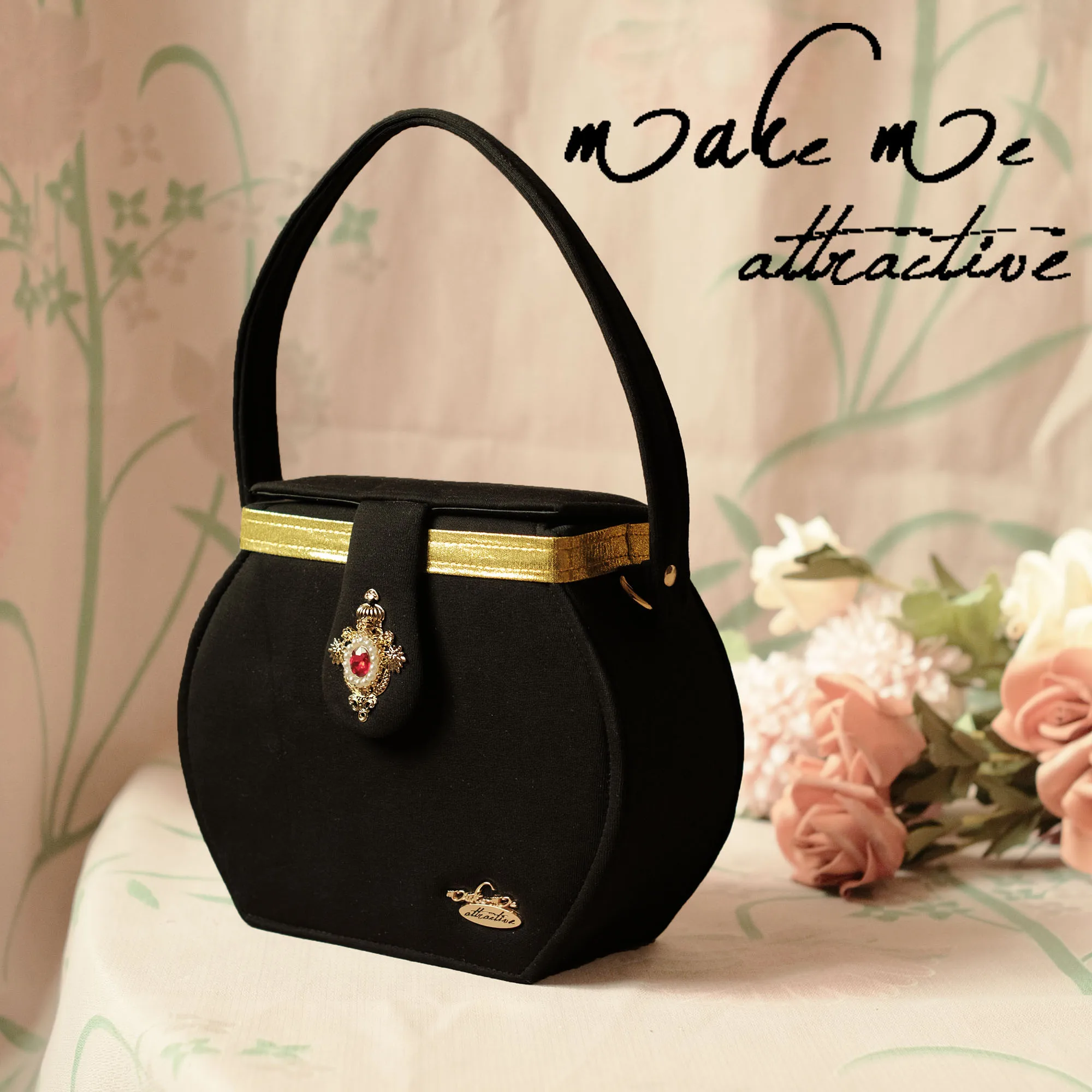 Medieval vintage bag retro small fragrance pearl gemstone handbag high-end women's vintage box bag