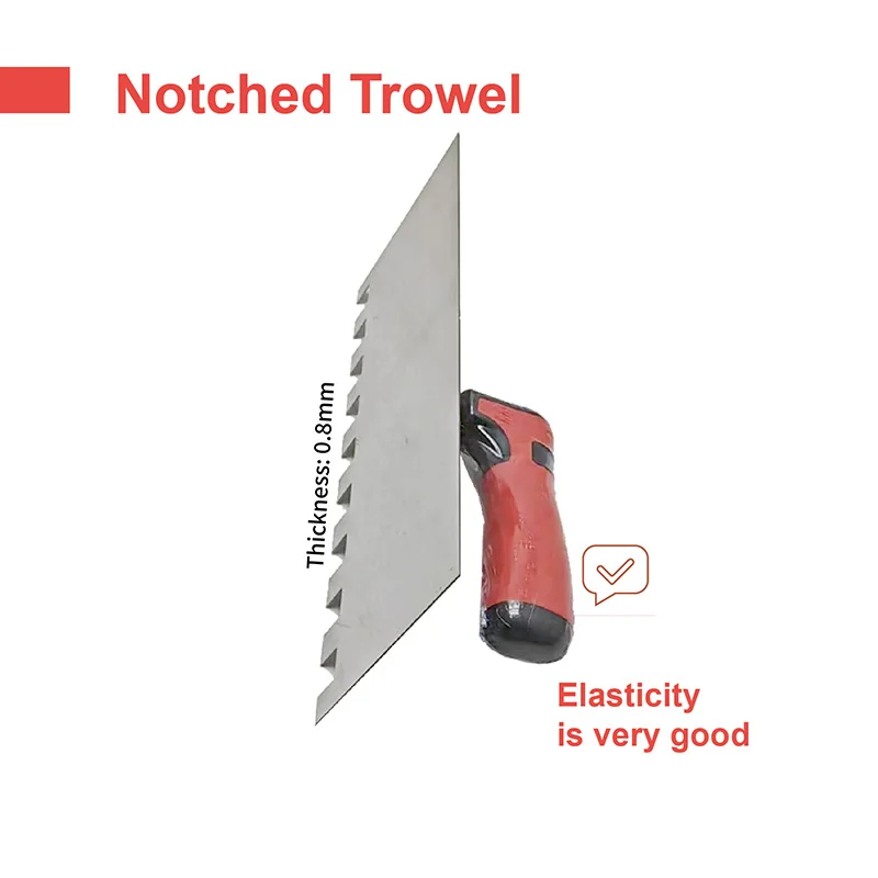 Picture 7: 28cm Stainless Steel Trowel Right Square Notch Plastering Trowels Hand Tools Concrete Finishing Wall Scraper Spatula For Tile