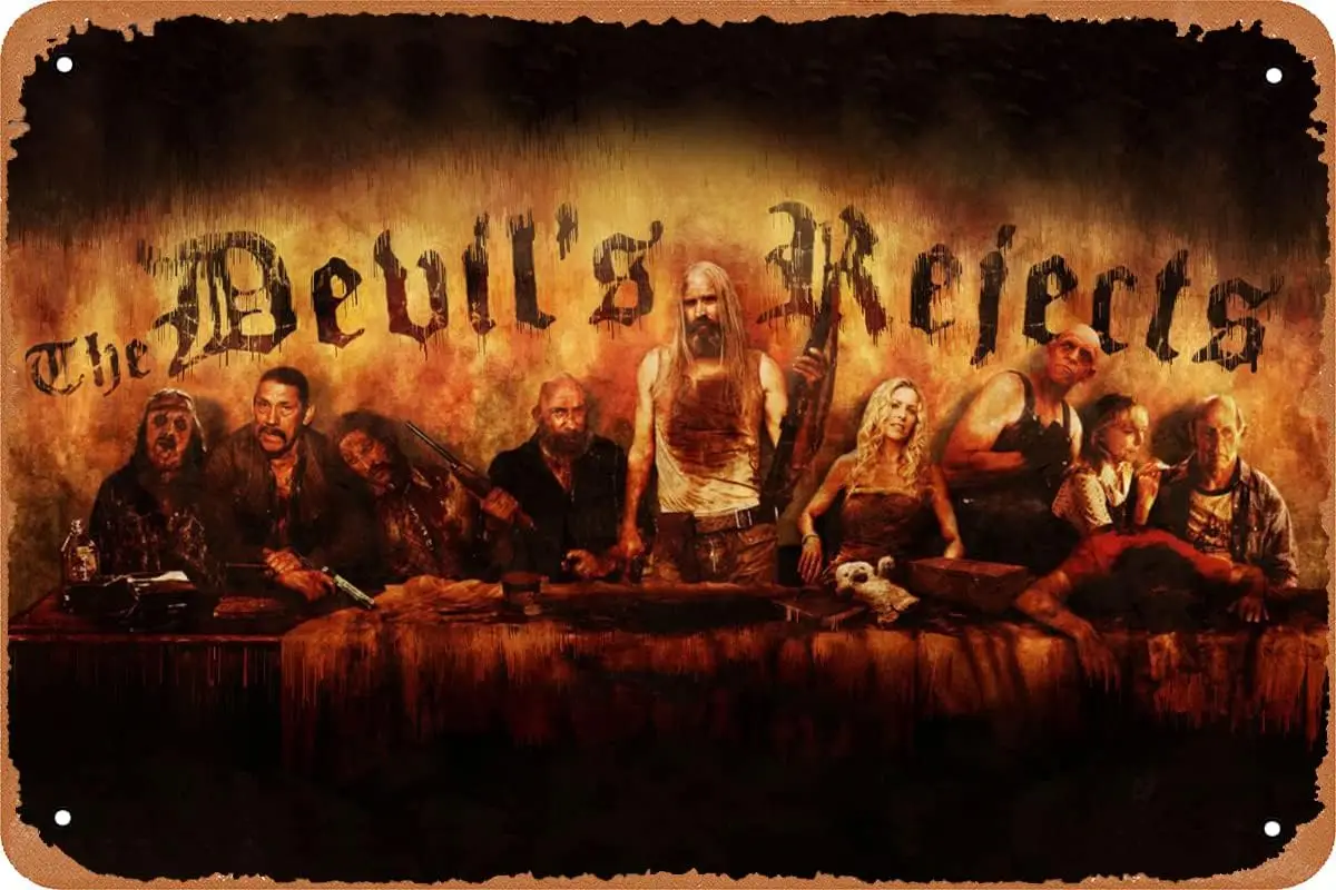Horror Movie Poster The Devil's Rejects Metal Tin Sign Movie Signs for Man Cave Bar Cafe Wall Decor 8x12 Inch sign