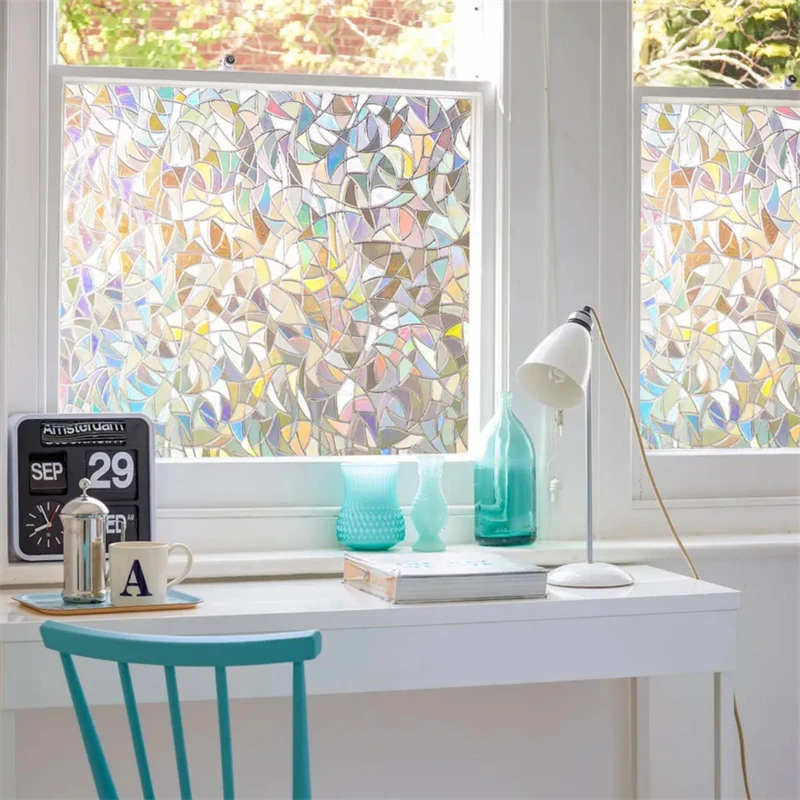 

UV Protection Window Film Frosted Non-Adhesive Static Cling Decorative Glass Film Easy Remove for Home Office