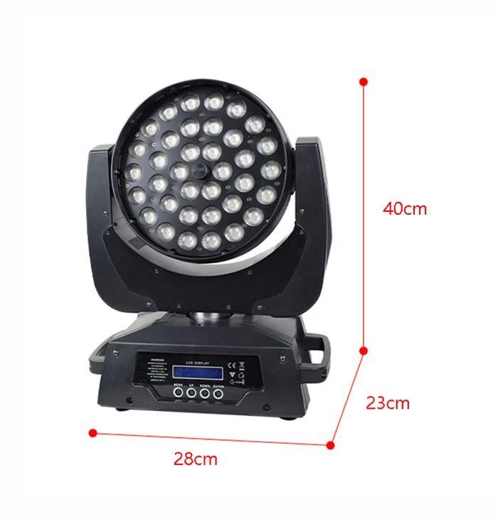 Schnelle Lieferung LED Wash Zoom Moving Head Licht 36x10W RGBWA + UV 4IN1 Touchscreen Leier DMX 16 Kanäle DJ Disco Party Bar – Detail 3