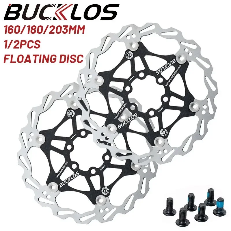 

BUCKLOS 160mm Bike Rotor 180mm 203mm MTB Road Bicycle Disc Brake Floating Rotors Efficient Cooling Discs Bike Accessories Magura