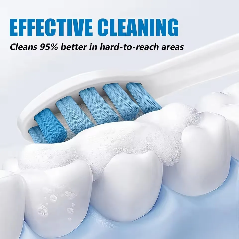 رؤوس فرشاة بديلة لـ Phlps HX6064 HX6011 HX6930 HX6730 فرشاة أسنان كهربائية بالموجات الصوتية فراغ لينة دوبونت الخشن الفوهات