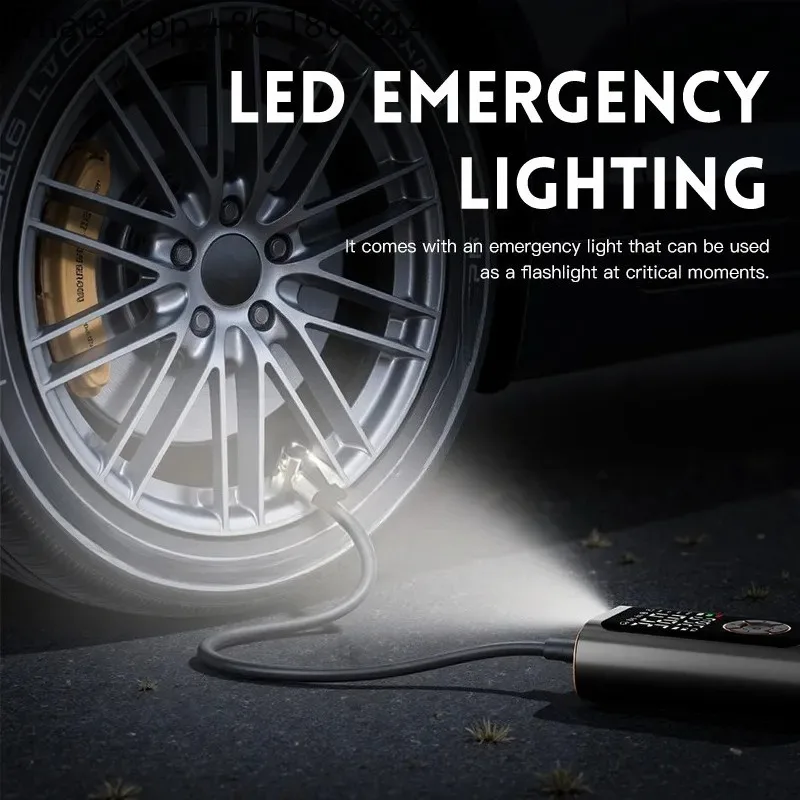 Wireless Digital Display Electric Air Pump with Power Bank Function for Smart Cars Full Screen Digital Display Car Tire