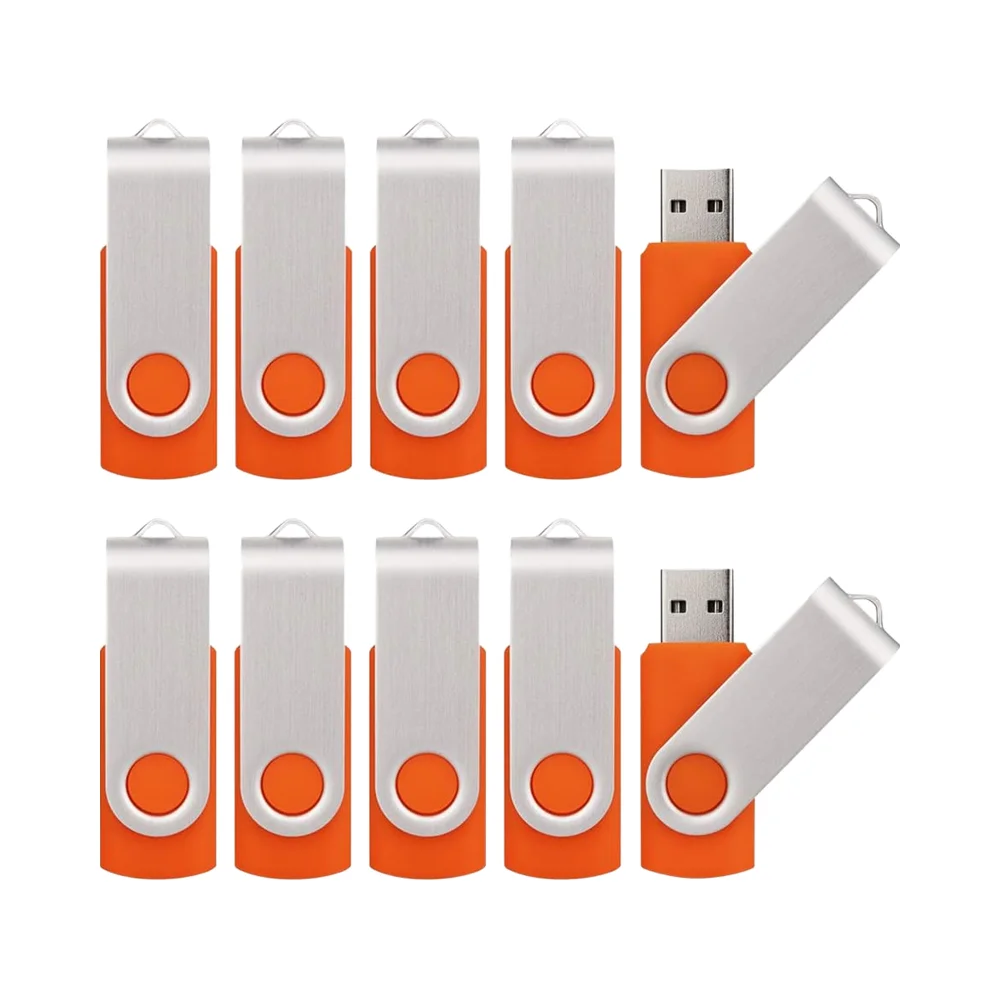 50 Pack 8GB USB Flash Drives-New USB 3.0/2.0 Plastic Flash Drives-Orange