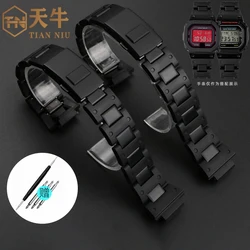 Black plastic steel watchband High quality men's watch strap For Casio G-SHOCK DW5600 GW-M5610 GA-2100 DW-6900 series Bracelet
