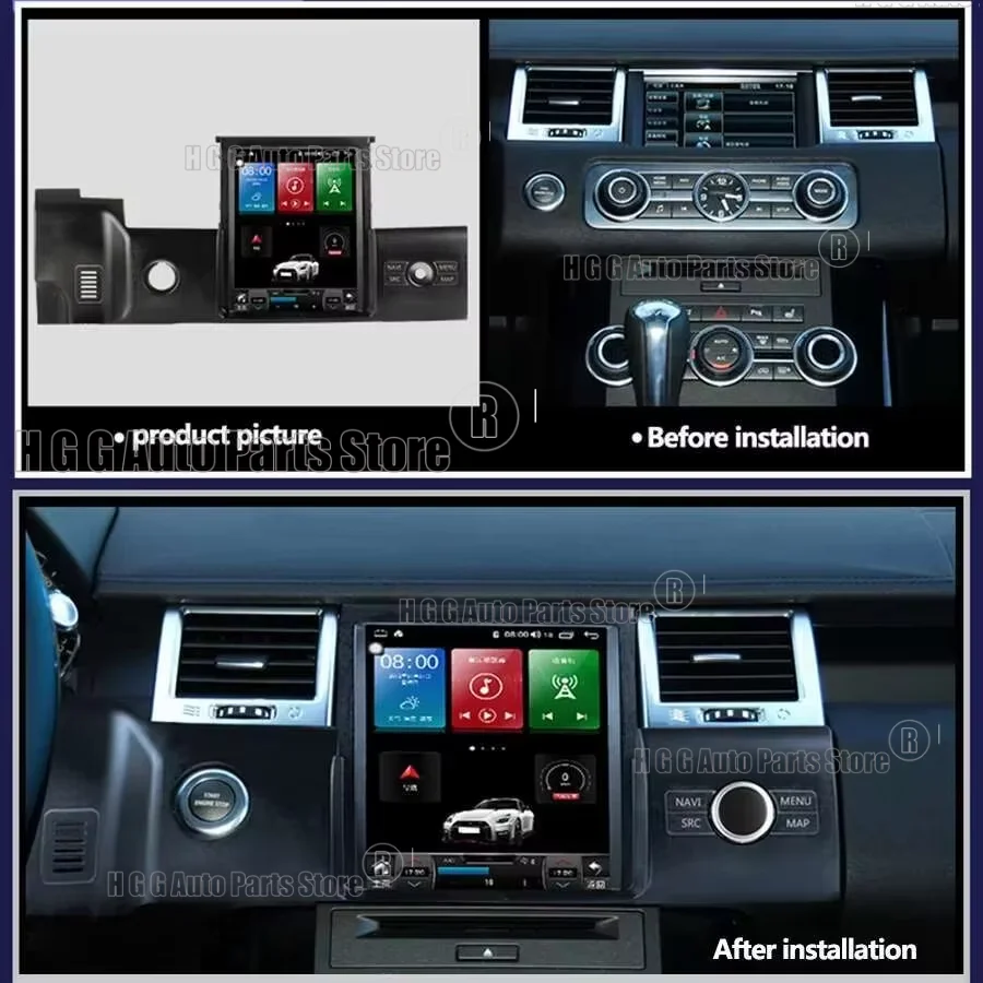 Head Unit For Range Rover Sport L320 2010-2013 Android 14 Radio Car GPS Navigation Screen Multimedia Player Stereo Auto CarPlay