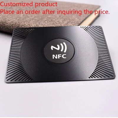 Customized product Customized RFID Metal Business Cards NFC Interface PVC Waterproof Chip Blank Cards"