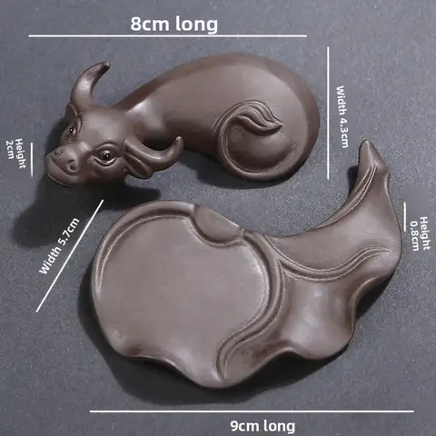 Teprydnad för husdjur Niu Zhuan Qiankun dubbel ko buffel avtagbar hantverk lila sandplatta lekväg boutique teservis 10 best sales teapet - №6