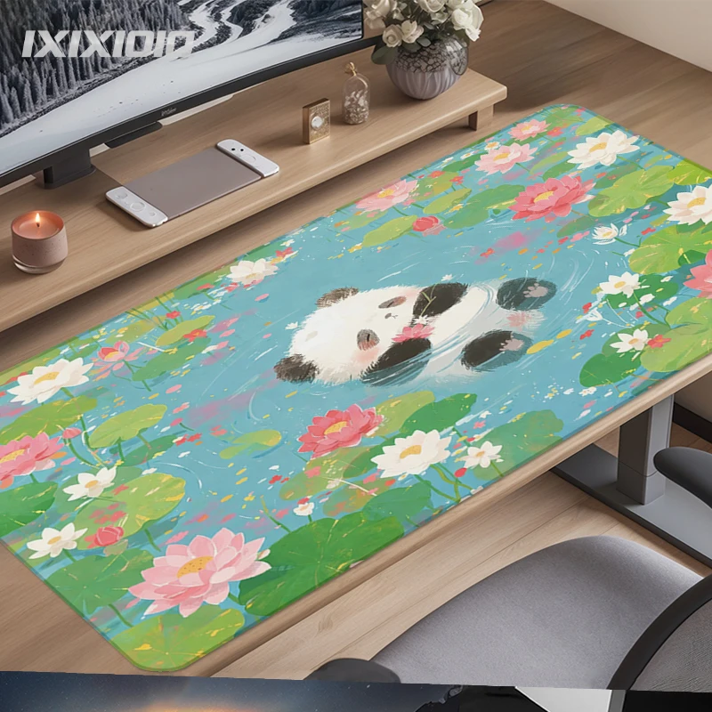 Cute Panda Mouse Pad Gaming printon demand Computer Mousepad XXL Desk Mats Natural Rubber Soft Office Carpet Mice Pad