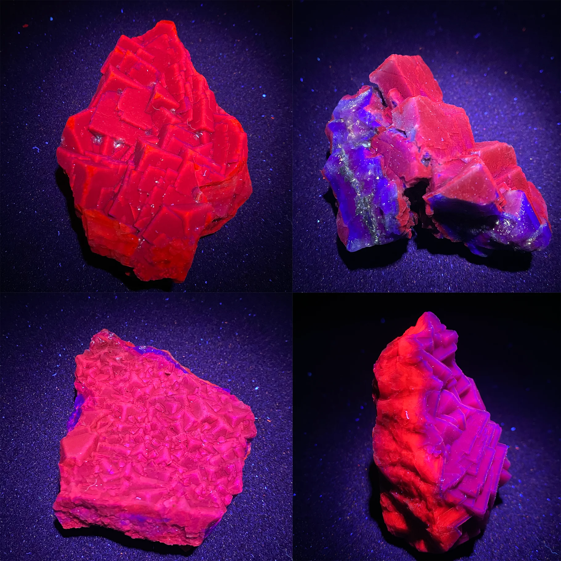 Natural Black Rose Fluorite Crystal Cluster from Pakistan Fluorescent Specimen Healing Gift Decorative Collectible Item