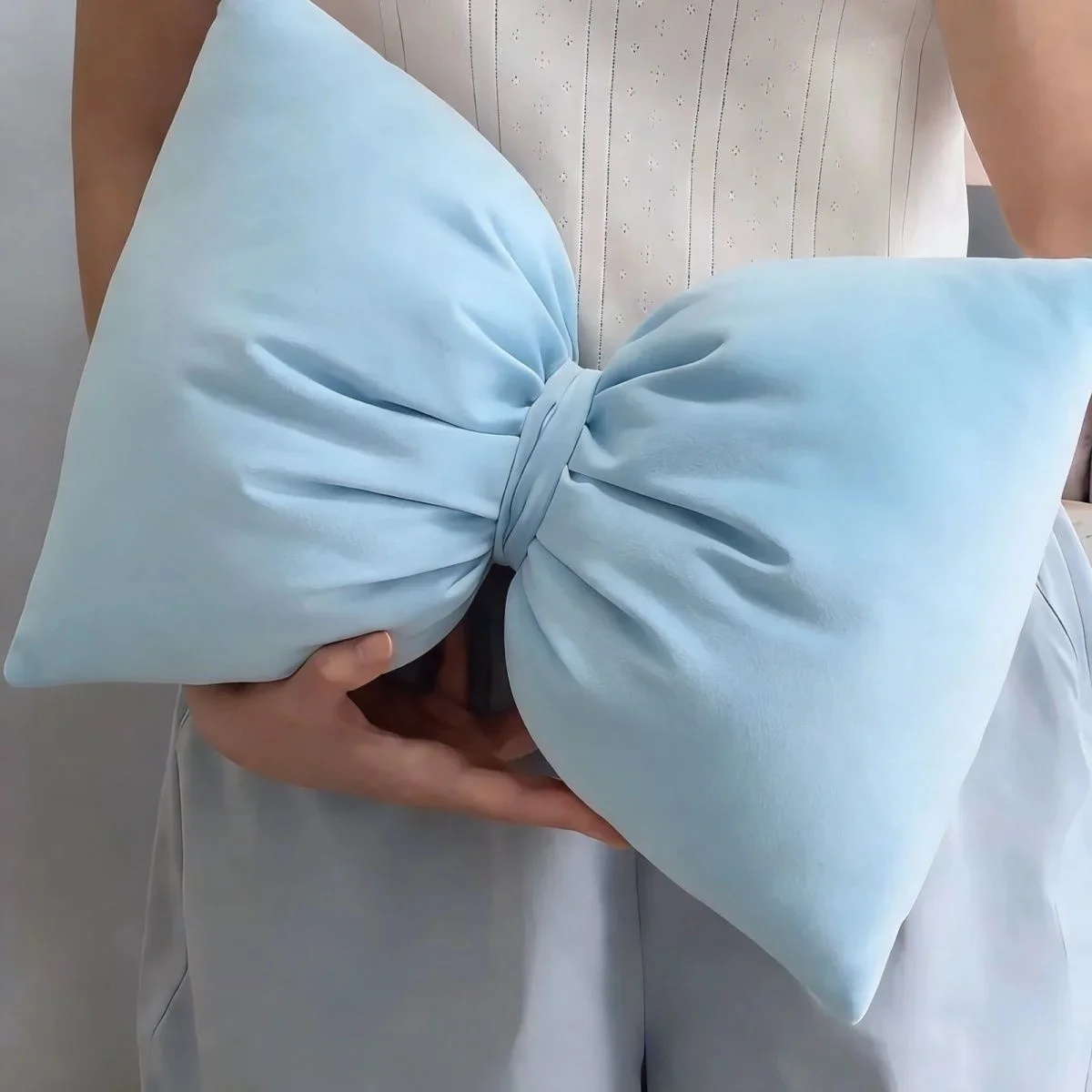 Diverse Colors Bow Throw Pillow 3D Stereo Bow‑knot Cushion Soft Plush Decorative Pillow For Sofa Bed Bedroom Home Decor