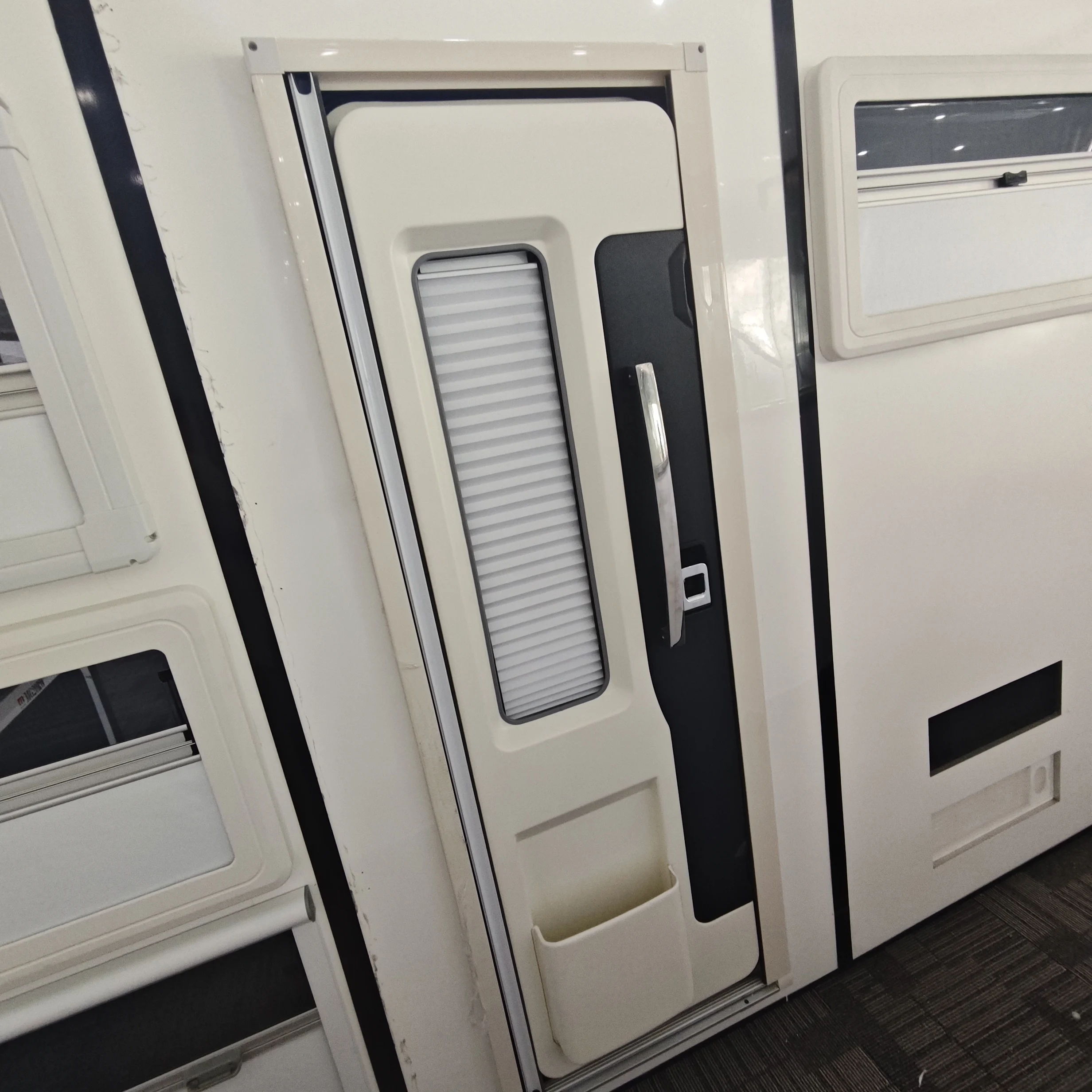 Aluminum Alloy European Camper Entry Door With Inner Screen Door Security Lock