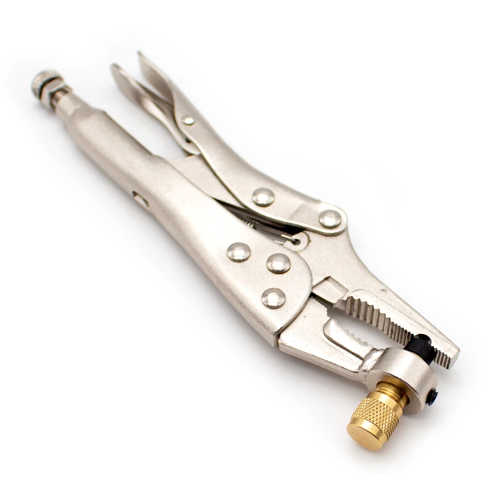 CH-308 Refrigerant Recovery Pliers Steel Locking Pliers Air Conditioning Copper Pipe Repair Clamp Hand Tool 1/4\