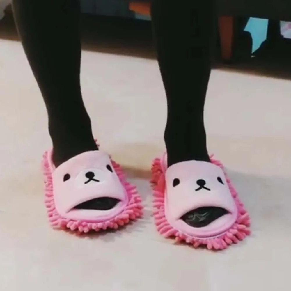 

Slippers Cover Lazy Mopping Slippers Thickened Anti-slip Detachable Cotton Shoes TPR Props Microfiber Slippers Mopping House