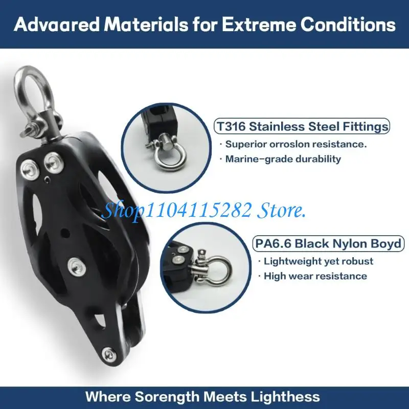 

Small Pulley Stainless Steel Wire Rope Cranes Pulley Block Hangings Pulley