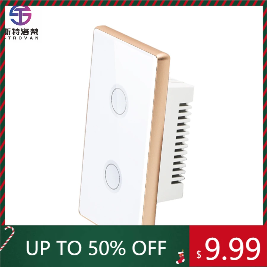 

STLF US 1,2,3,4 Gang Smart Home WiFi Lighting Touch Switch With Neatral Line Power Wall Switch Support Alexa