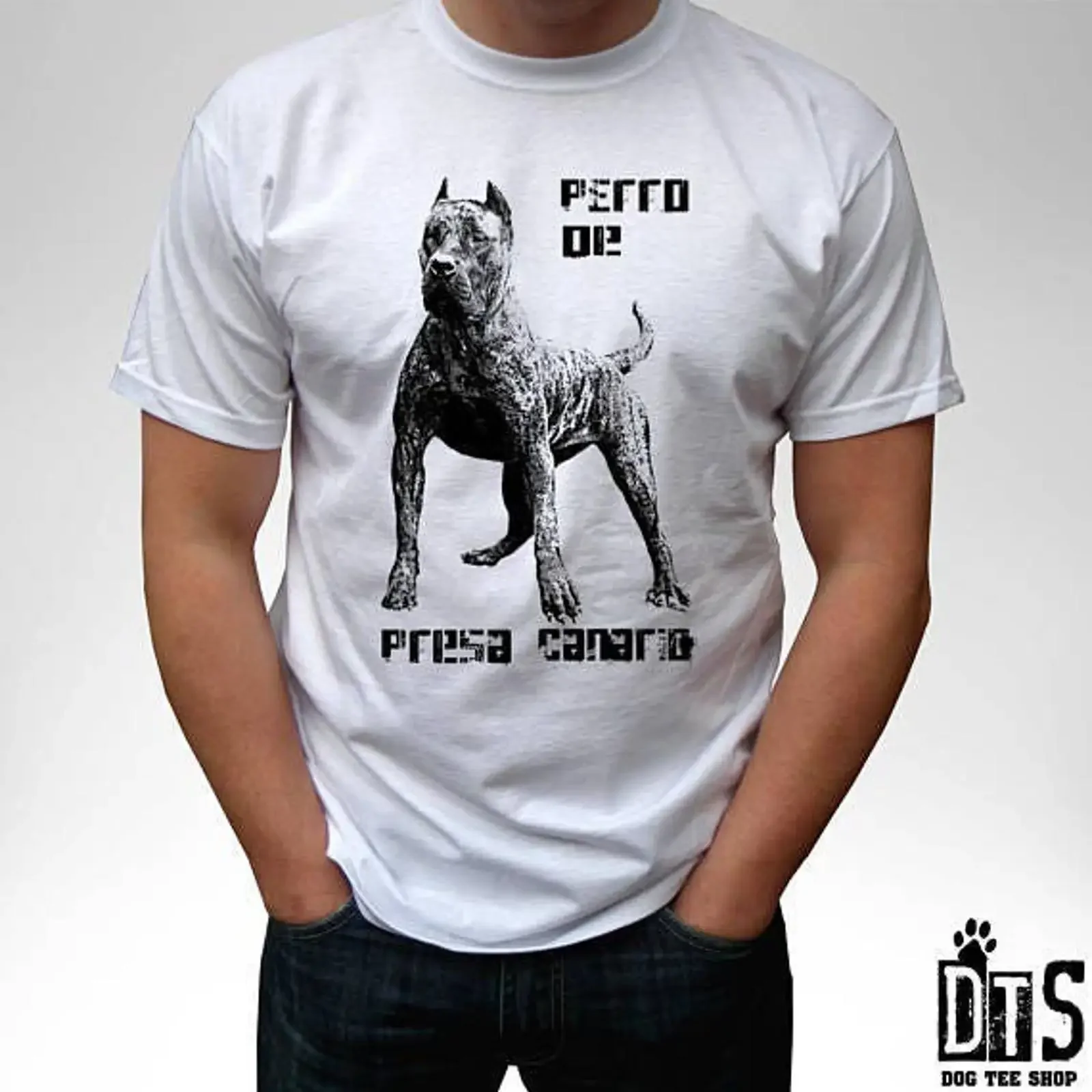 Perro De Presa Canario T Shirt for Dog Lovers Christmas Birthday Present Casual Custom Men Kids vintage Washed Versatile