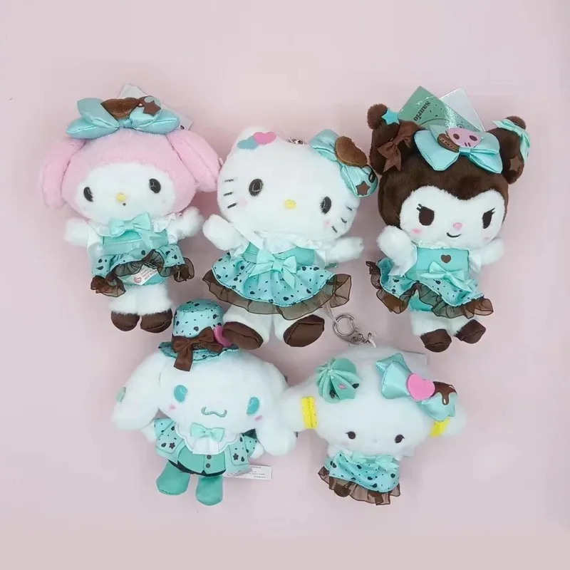 

Новая серия игрушек Sanrio Hello Kitty Cinnamoroll Mint Chocolate: мультяшная кукла My Melody, брелок для ключей, подвеска для рюкзака, подарки для девочек на праздники