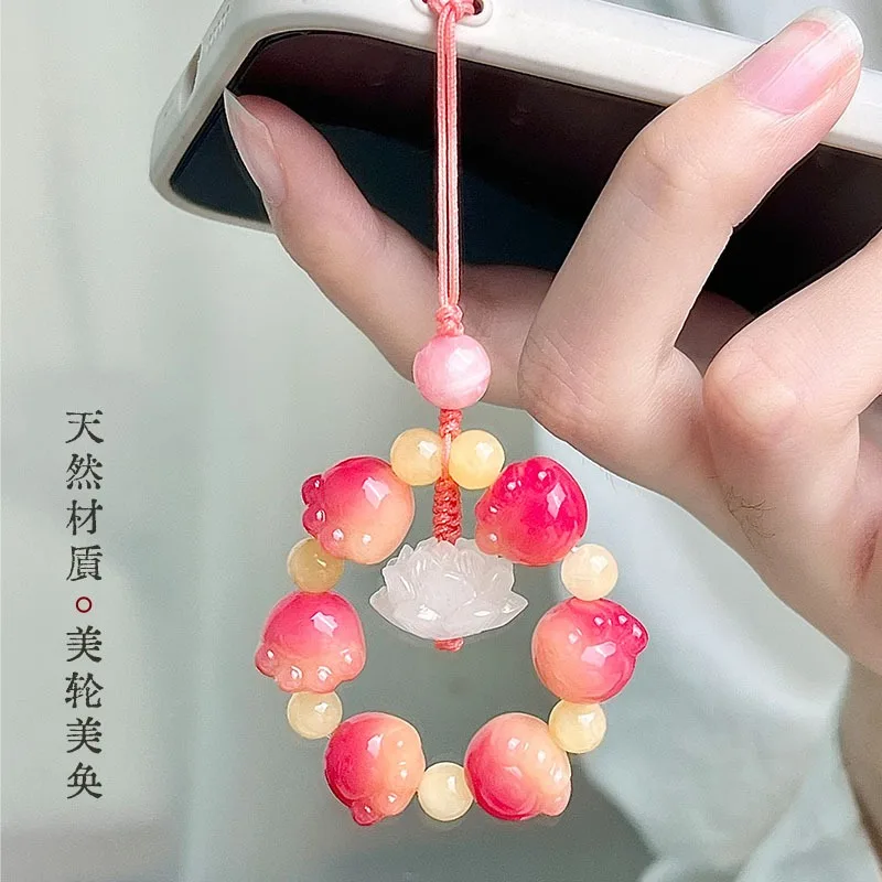 Yangmei Floating Pattern Bodhi Bracelet: Cat Paw Phone Lanyard, Couple Chain, Car Pendant & Buddhist Prayer Bead Gift