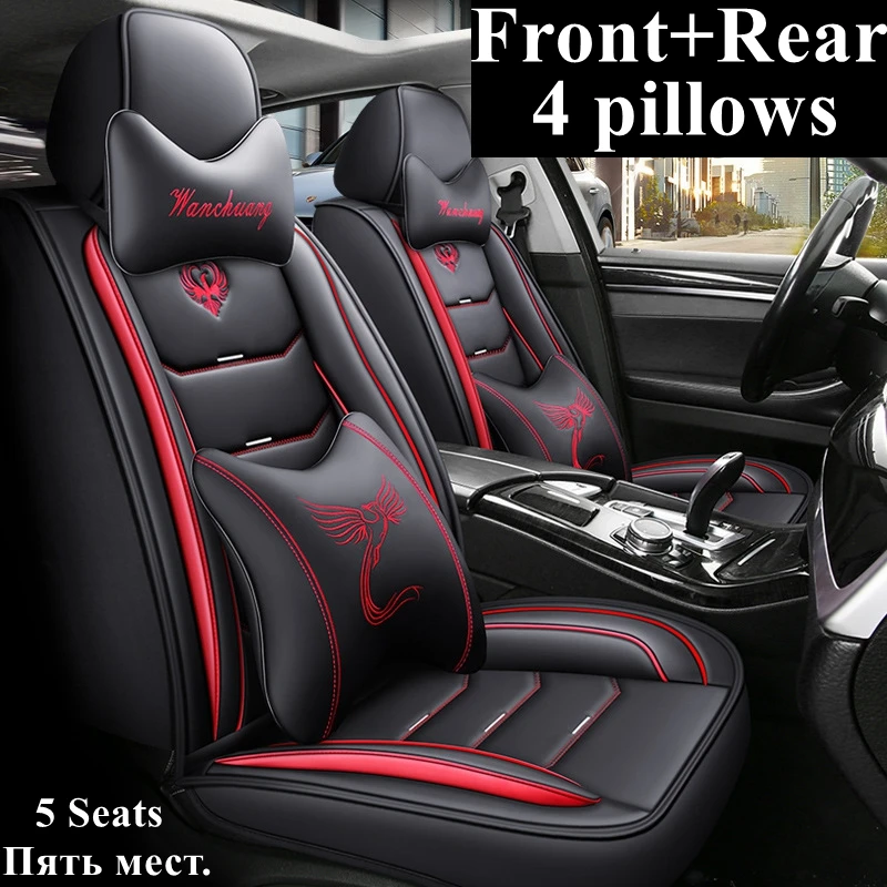 Front+Rear Full Set Car Seat Covers for Volkswagen Amarok Gol Lamando Lavida Jetta Phaeton Phideon Santana Tiguan Variant Vista