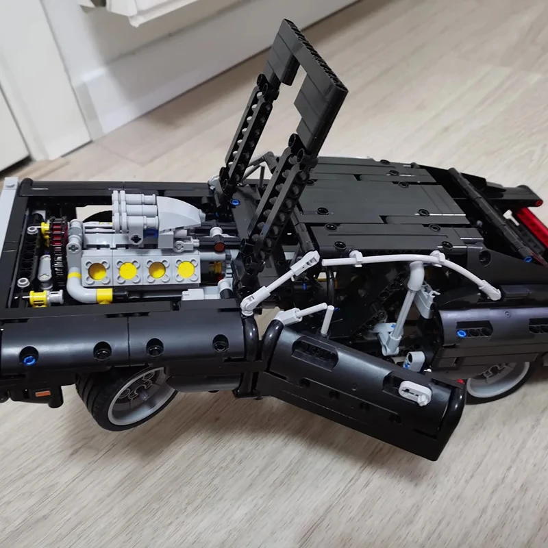 Technisches Auto ausgewichen Ladegerät Rennwagen Bausteine Modell Film schnell und wütend berühmten Fahrzeug 42111 Ziegel Junge Spielzeug Geschenke