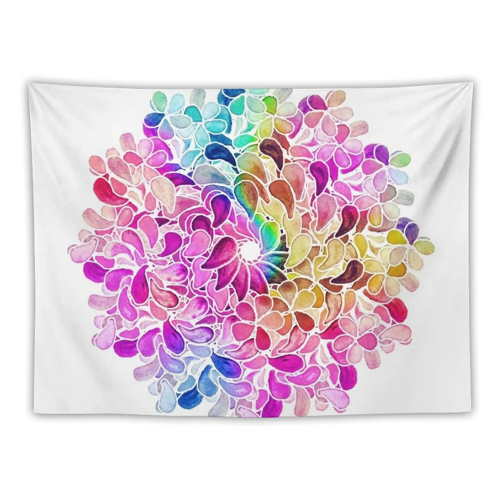 

Rainbow Watercolor Paisley Flower Tapestry Wall Hanging Decor Home And Comfort Decor Wall Carpet Tapestry