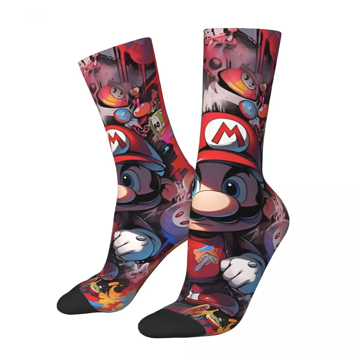 3D Cartoon M-Mario-Bros Print Stockings Custom Fashion Socks Autumn Anti Sweat Socks Couple Skateboard Quality Socks