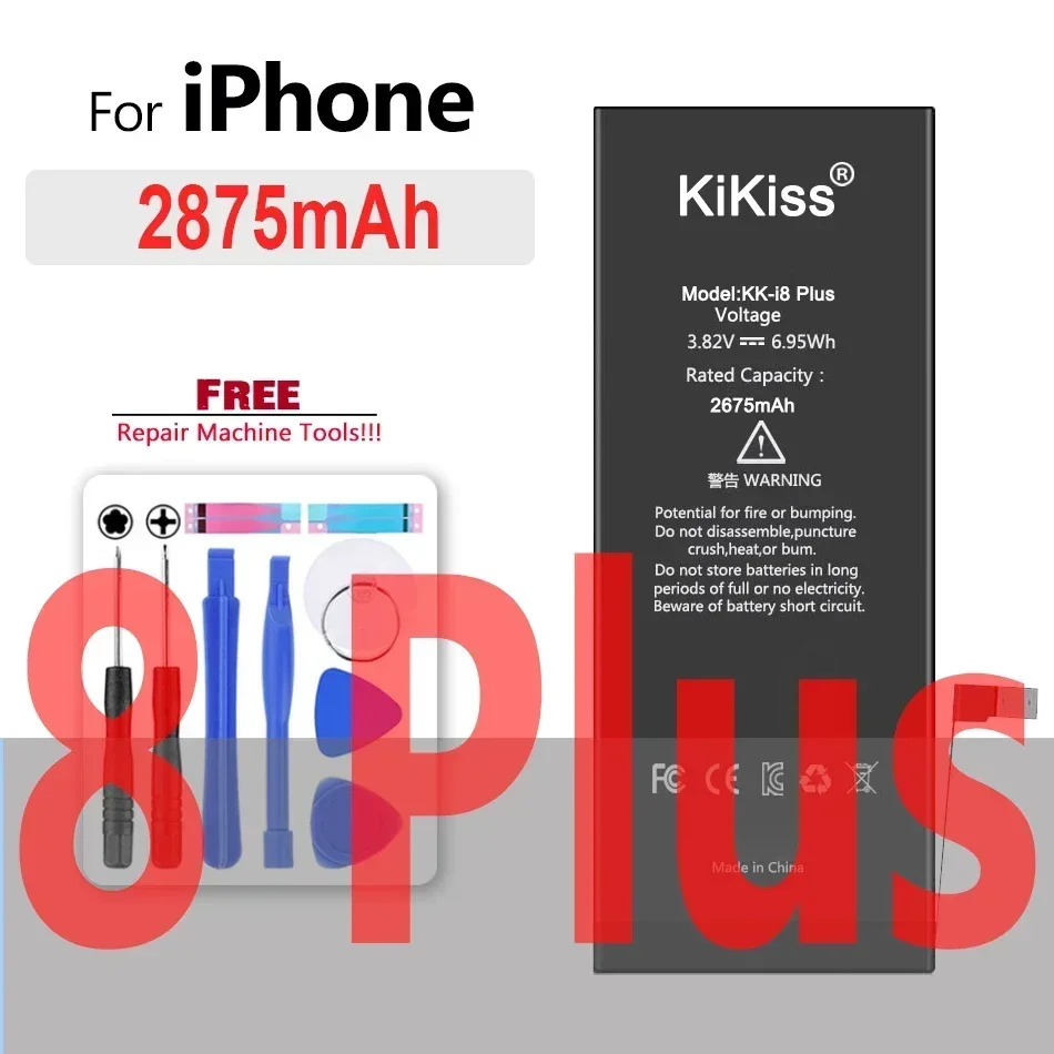 New Battery For iPhone 7 8 SE 2 3G 3GS 4 4S 5 5S 5C 6 6S Plus X XR XS 11 Pro Max 7Plus High Capacity Bateria Sticker Free Tools