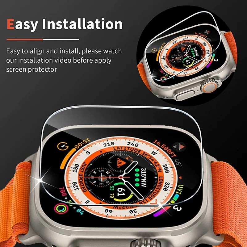 For Apple Watch Ultra 2 Screen Protector Tempered Glass for Apple Watch Ultra 1 2 49MM Protective Film Foil