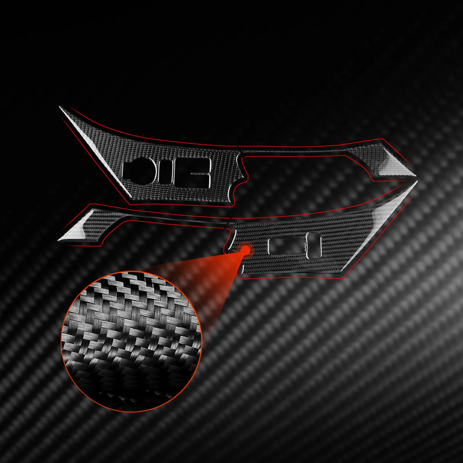 

For Audi A4 S4 B7 2005-2008 Carbon Fiber Gear Shift Dashboard Center Console Window Lift Interior Car Accessories Cover Stickers