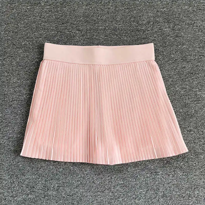 تنورة أكورديون مطوية، تنورة رياضية للتنس، سريعة الجفاف ومضادة للانزلاق، تنورة قصيرة للياقة البدنية وكرة الريشة #3