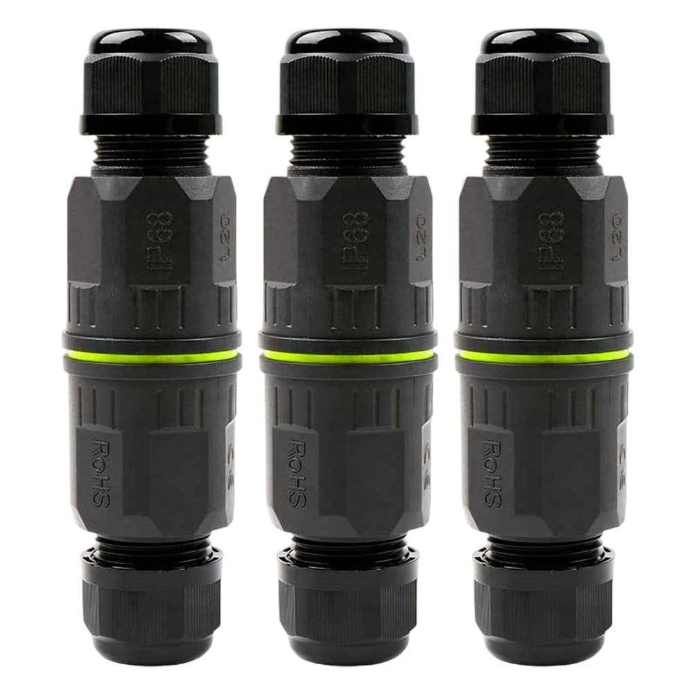 Outdoor Cable Black IP68 Connector UV-resistant PA66 Material ABS PA66 Construction Screwless Design Outdoor Use