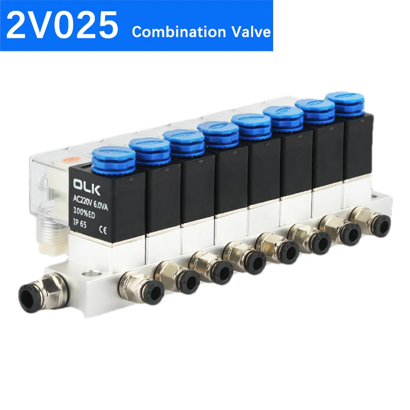 2V025-08 Normally Closed 12V 24V 220V valve pneumatic Pneumatic Solenoid Valve 2 way  SOLENOID PNEUMAT Cartridge solenoid valve