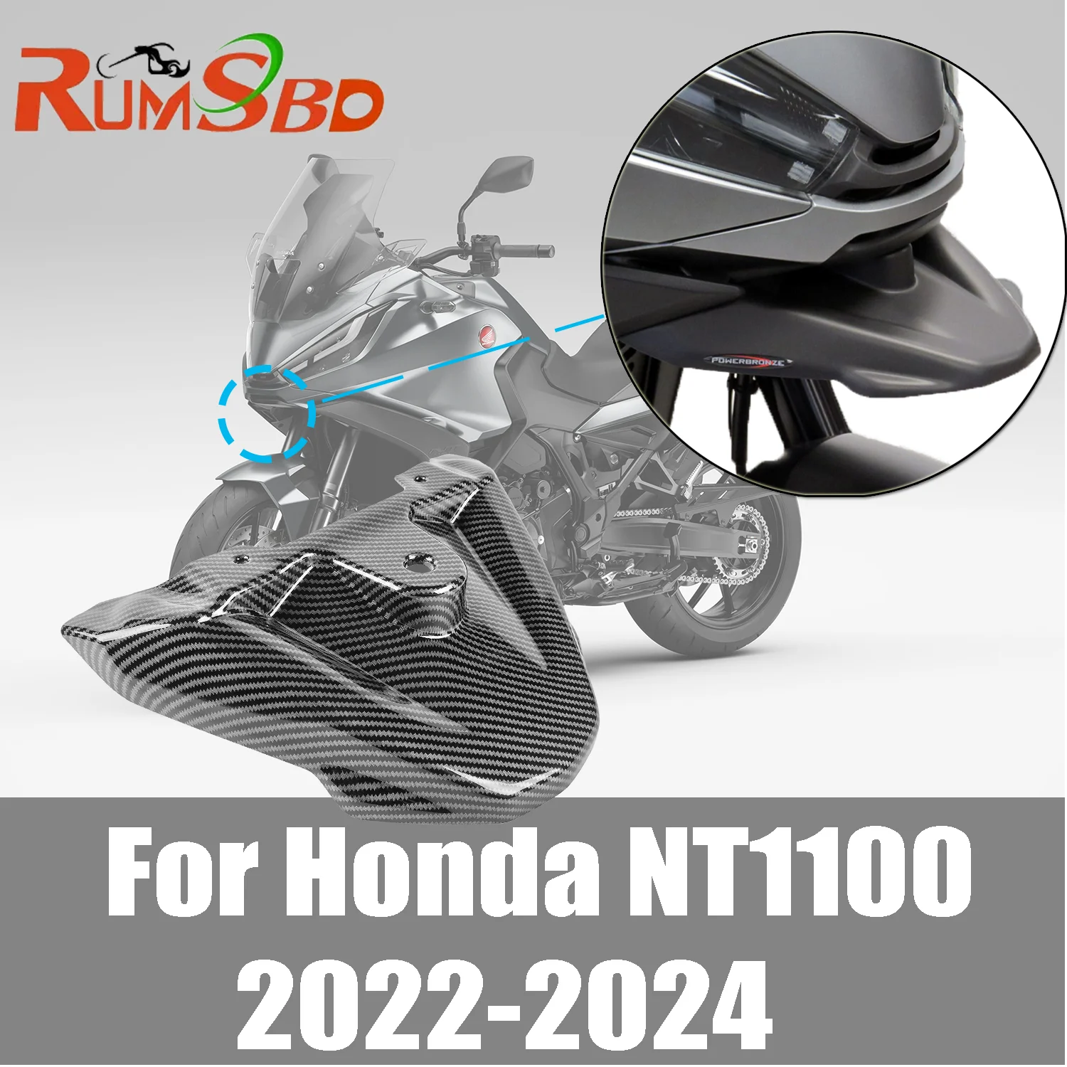 

NT1100 Motorcycle Wheel Front Beak Nose For Honda NT 1100 NT1 100 2022 2023 2024 Fender Cover Carbon Fiber Look Accessories