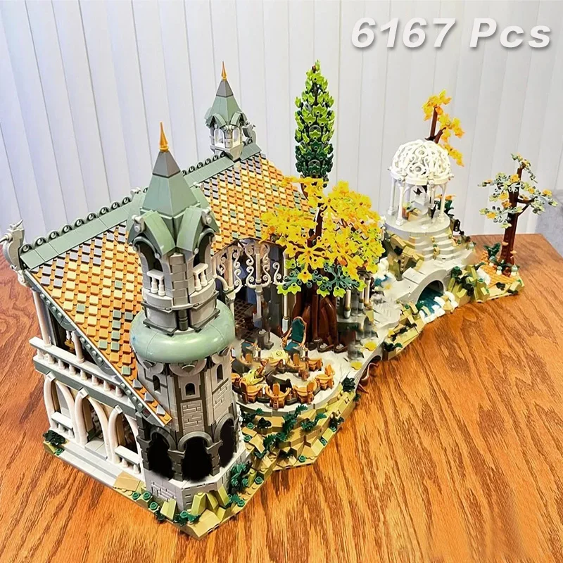 In Stock 6167pcs Film Series of The Rings Street View Home Decoration Model Compatible 10316 Style for Kids Christmas Gifts