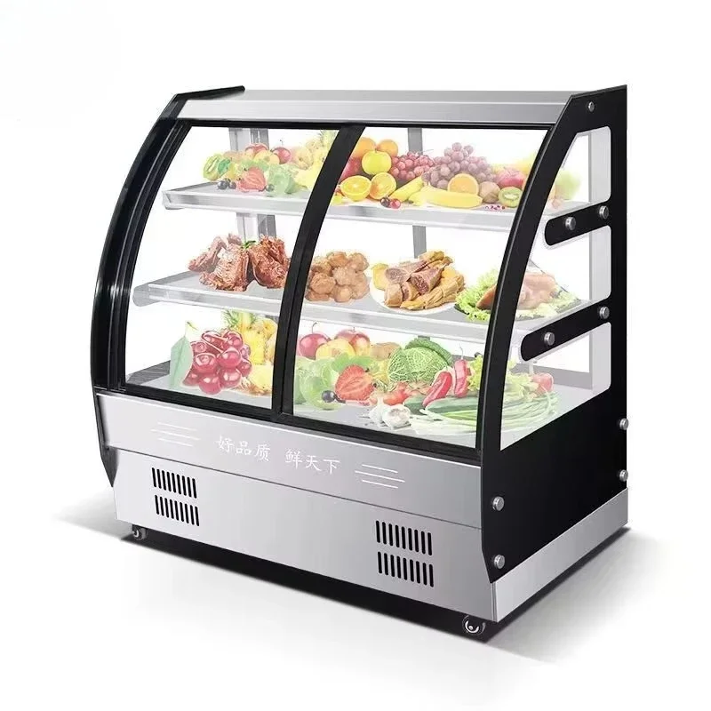 

2025 High Quality Glass Display Show Case Curved Cake