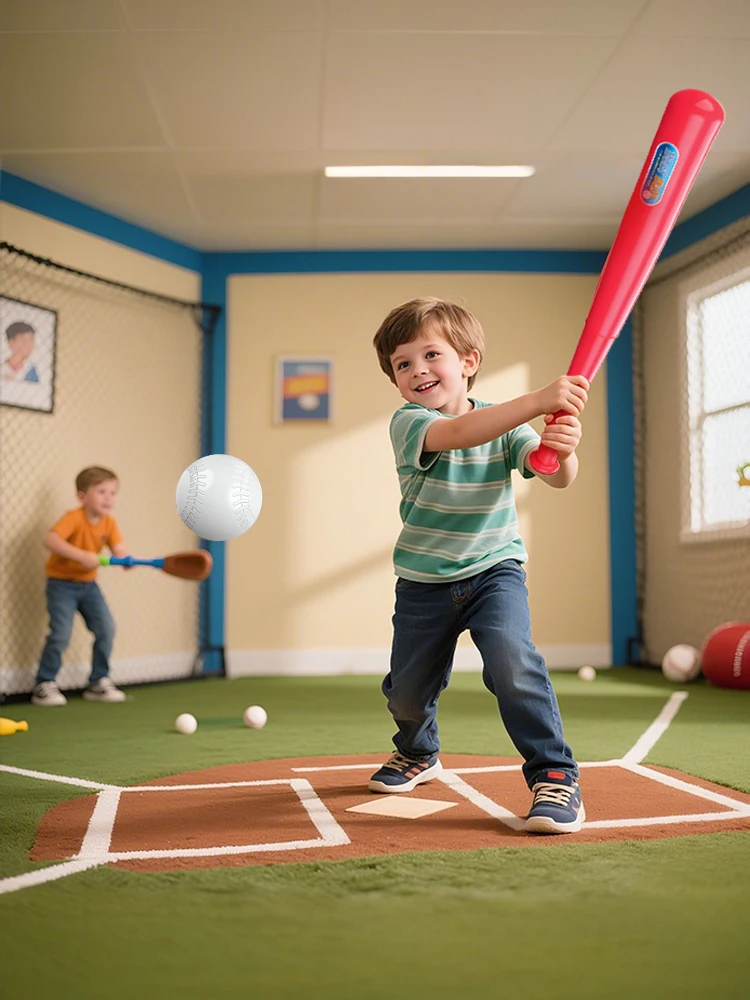 Children's Baseball Sports Toy Set with Pitching Machine, Outdoor Boys Girls Toys for 3+Year Kids Gifts
