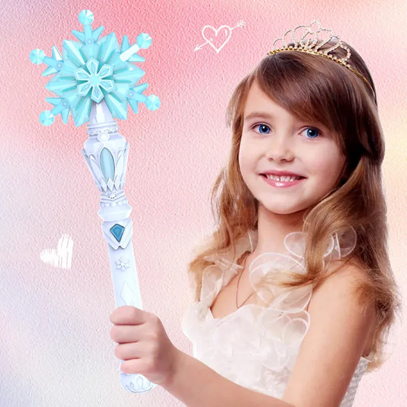 New Princess Magic Wand Toys Creative Shaking Sensor Princess Magic Wand With Lights Sound Fairy Party Props Dress Up Toys