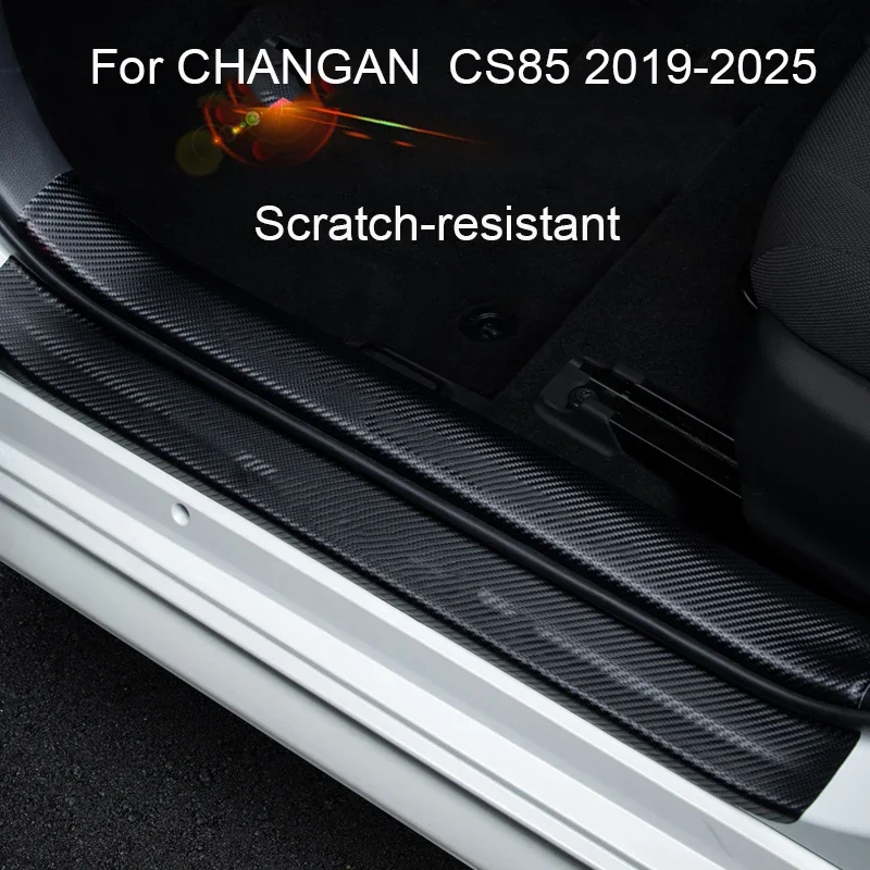 

Car B-Pillar Door Trunk Protect Sill Pad PU Leather Anti-Kicks Mat Scratch Sticker Auto Accessory For CHANGAN CS85 2019-2025