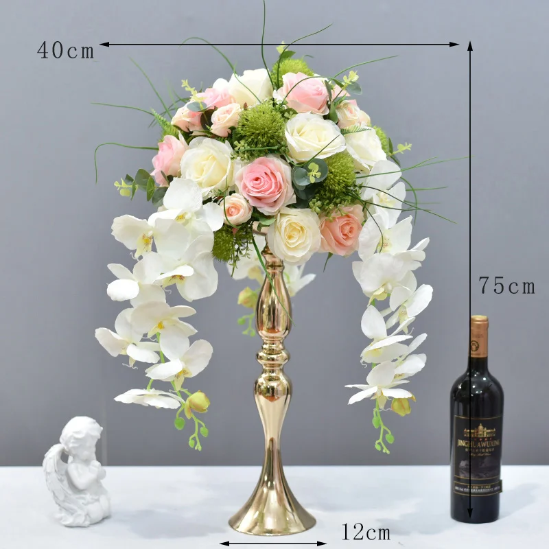 

Wedding props mermaid flower rack hotel wedding main table fake flower restaurant dining table flowe KTV box ornament
