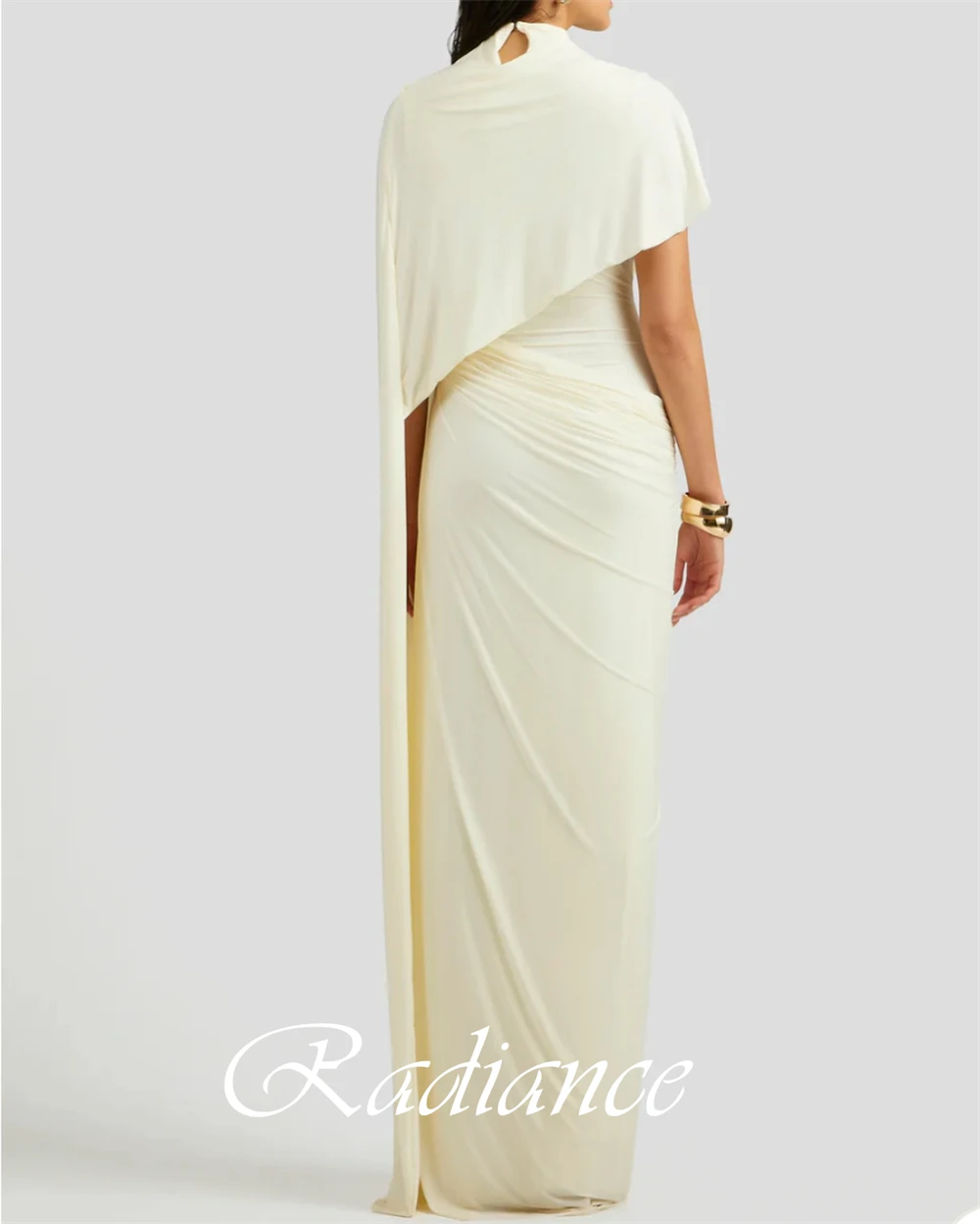 Customized Exquisite Pure High Collar Evening Dress Temperament Sheath Celebrity Gowns Fashion Ribbons Special Occasio image 6