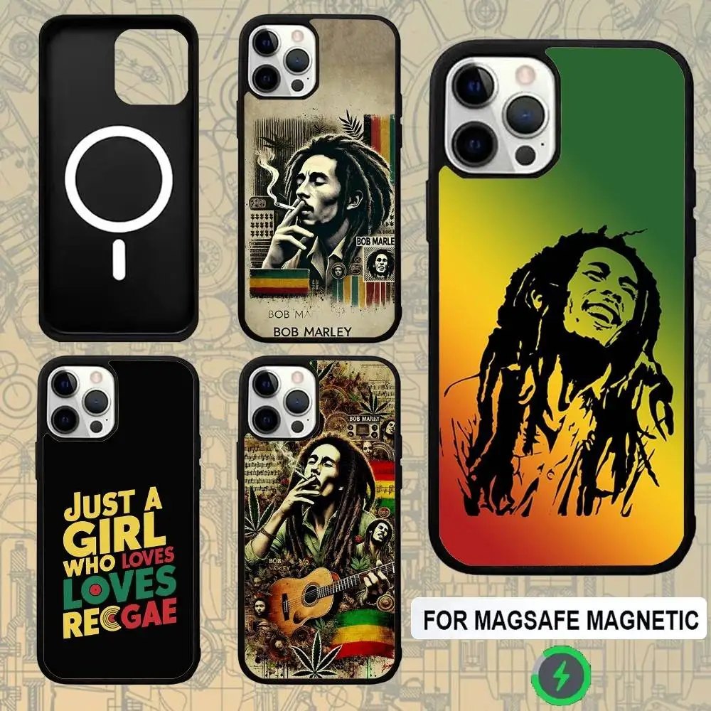 

Bob Marley Rasta Lion Phone Case For IPhone 16e,16,15,Pro,Max,14,Plus,13,12,11 Magesafe Magnetic Wireless Charge Cover