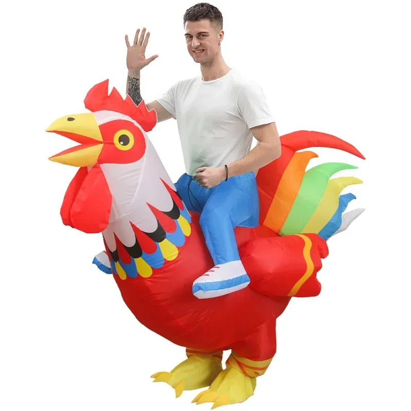 Simbok Rooster Inflatable Costume Performance Walking Game Clothes Props Mascot Bar Opening Annual Meeting Funny Decorations MN1