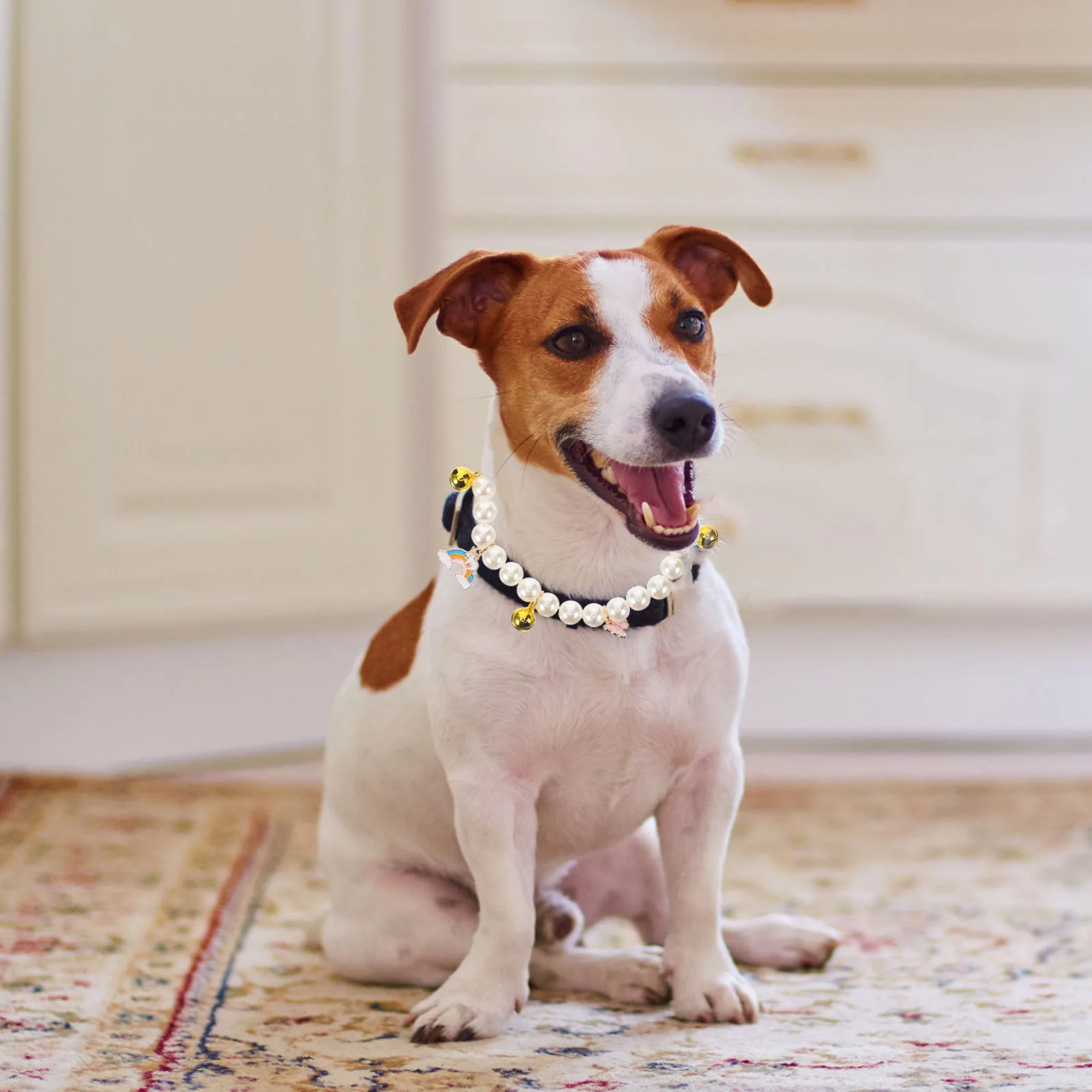 

Pet Necklace Collar Adjustable Beaded Pearl Dog Cat Decorative Jewelry Party Necklaces Pet Supplies Elegant Cats Collar
