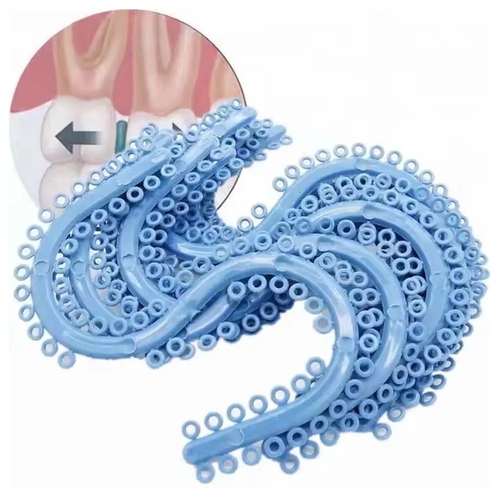 GULPOOE 10Pcs/Bag Dental Orthodontic Elastic Separators Teeth Spacer Gap Separate Tie Ligatures Separating Ring Rubber Bands