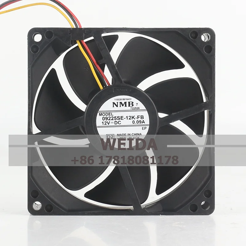 09225SE-12K-FB/FA Refrigerator fan NMB 9025 12V 0.09A  PWM chassis 9CM ultra-quiet cooling fan 90*90*25MM